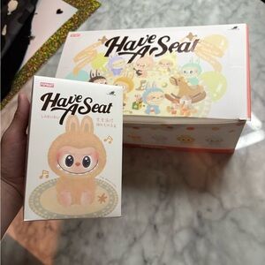 Have A Seat Labubu Figurine - Cream